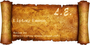Liptay Emese névjegykártya